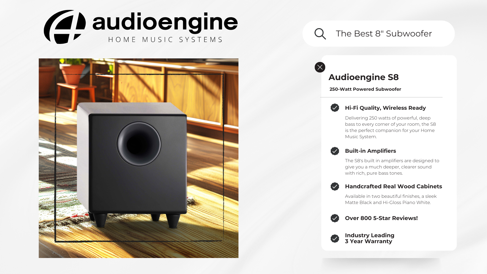 Audioengine S8 Subwoofer