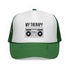 Trucker Cap — "My Therapy" Boombox Mesh Hat - Thumbnail Image 1