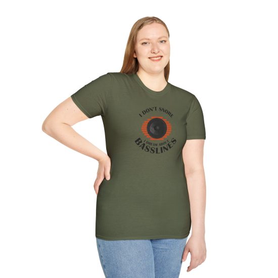 Basslines T-Shirt — “I Don't Snore, I Dream About Basslines” Music Lover Tee