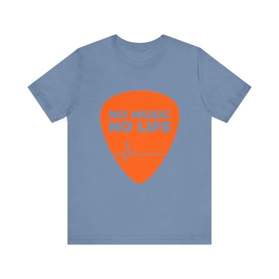 Music Lover's Short Sleeve Tee, "No Music No Life" Shirt, Gift for Musicians, Concert T-Shirt, Casual Music Apparel