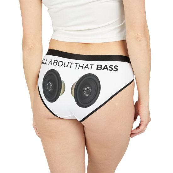 All About That Bass Women's Bikini Briefs — Music Speaker Graphic Panties