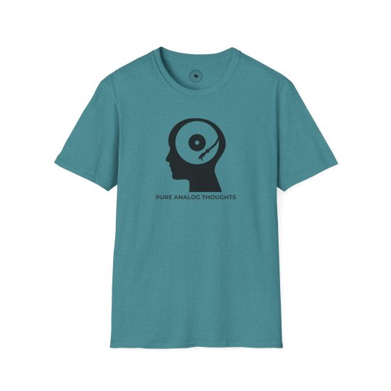 Analog Thoughts T-Shirt — 'Pure Analog Thoughts' Record Head Graphic Tee