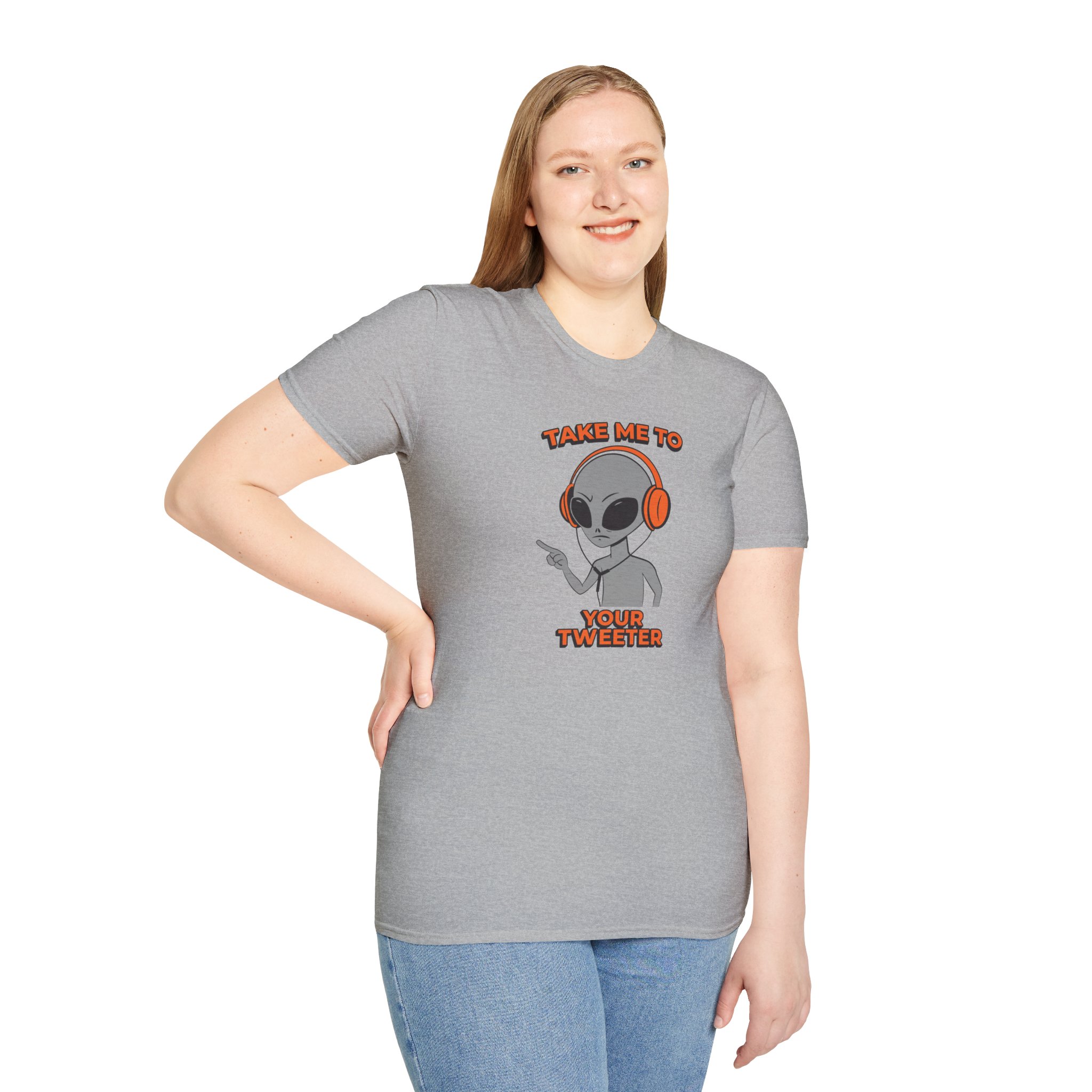 Alien DJ T-Shirt — "Take Me To Your Tweeter" Graphic Tee - Image 36