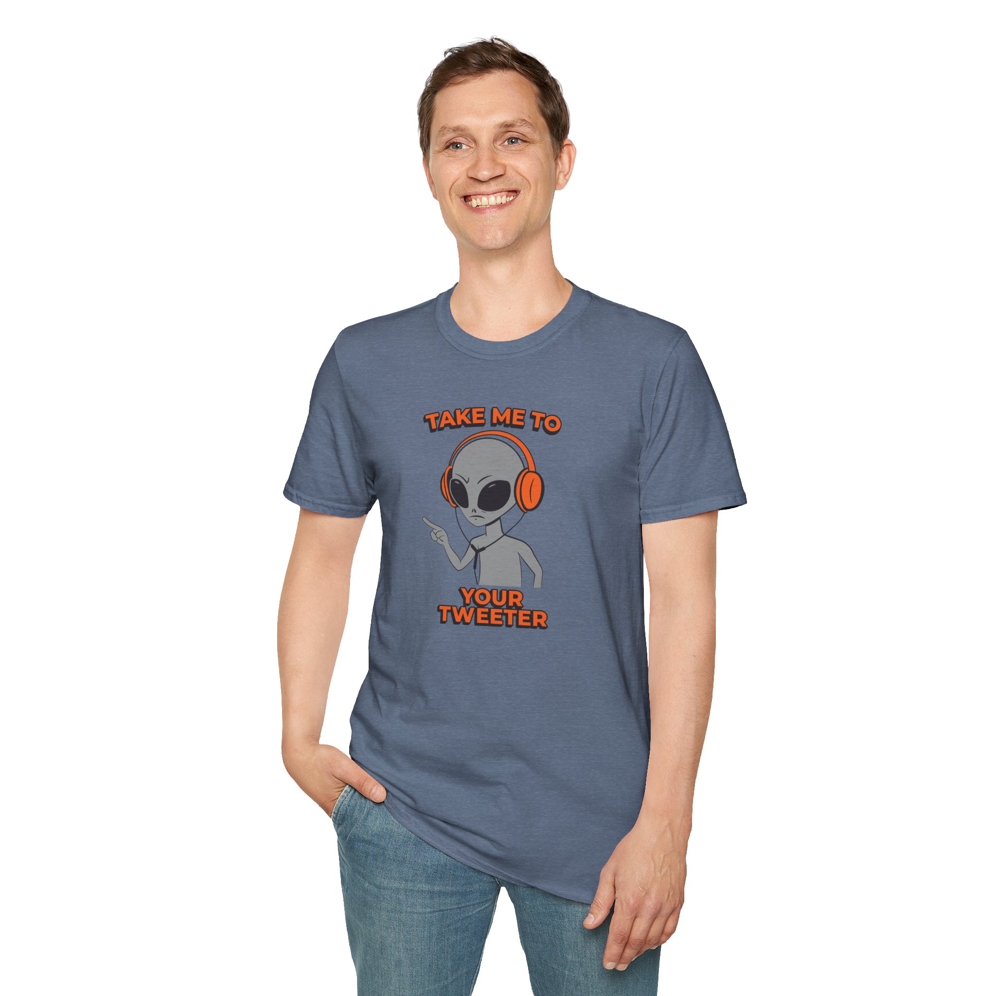 Alien DJ T-Shirt — "Take Me To Your Tweeter" Graphic Tee - Image 59