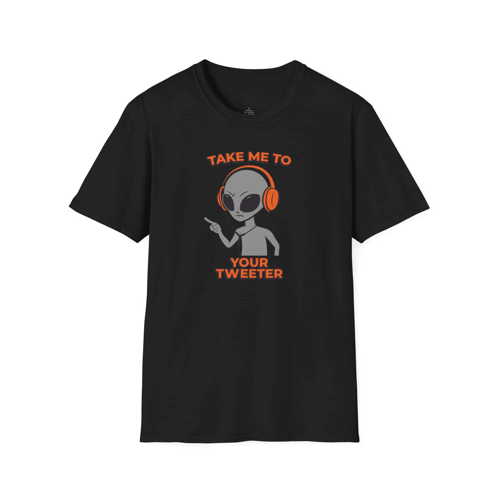 Alien DJ T-Shirt — "Take Me To Your Tweeter" Graphic Tee - Image 13