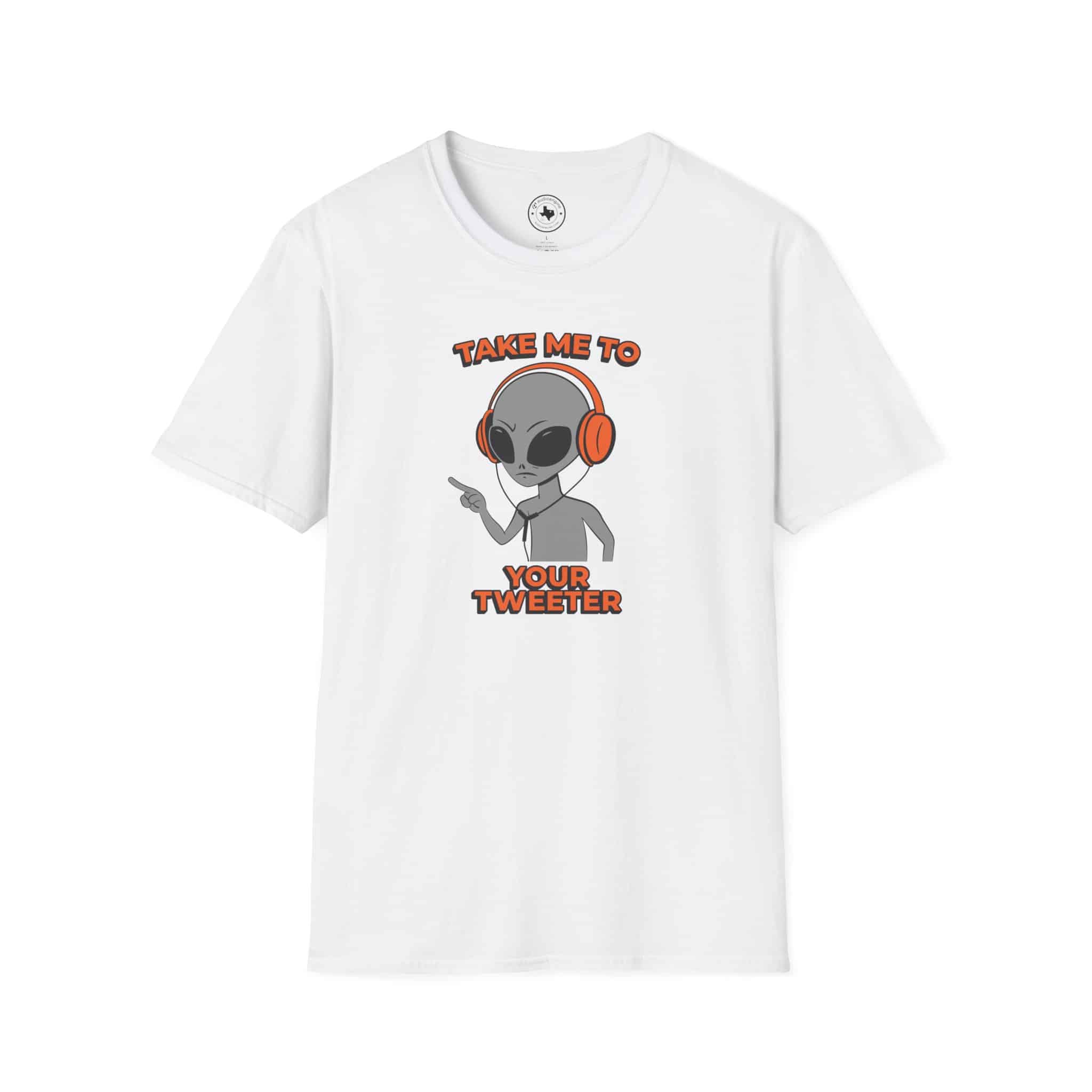 Alien DJ T-Shirt — "Take Me To Your Tweeter" Graphic Tee - Image 7