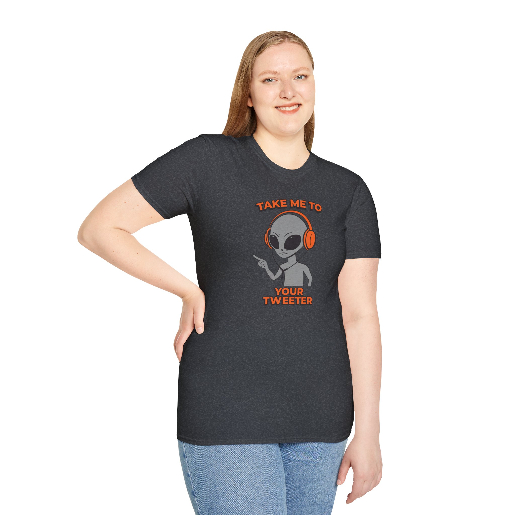 Alien DJ T-Shirt — "Take Me To Your Tweeter" Graphic Tee - Image 72