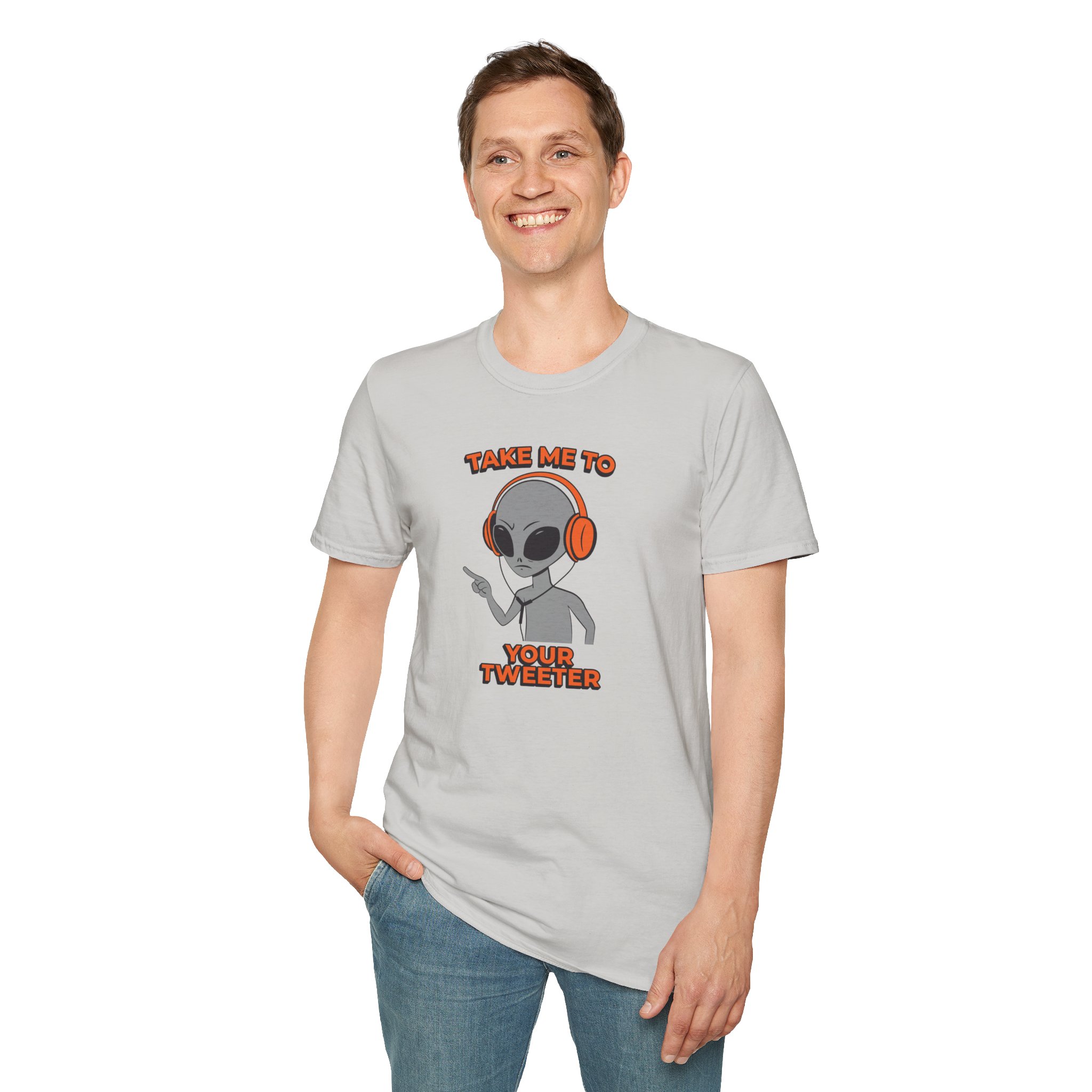 Alien DJ T-Shirt — "Take Me To Your Tweeter" Graphic Tee - Image 29