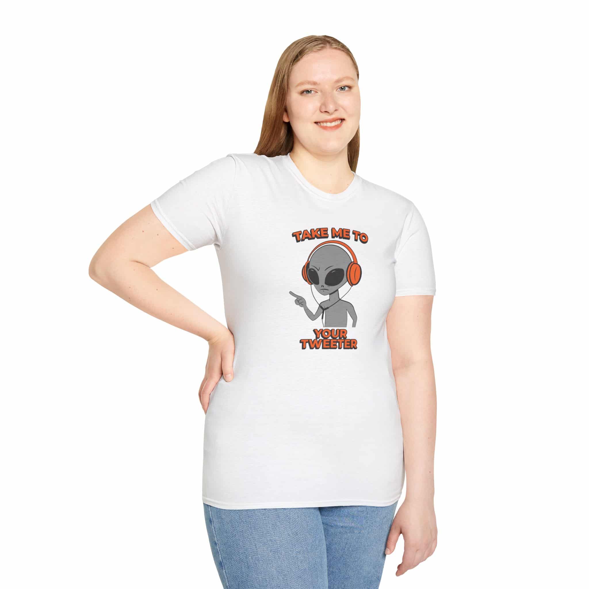 Alien DJ T-Shirt — "Take Me To Your Tweeter" Graphic Tee - Image 11