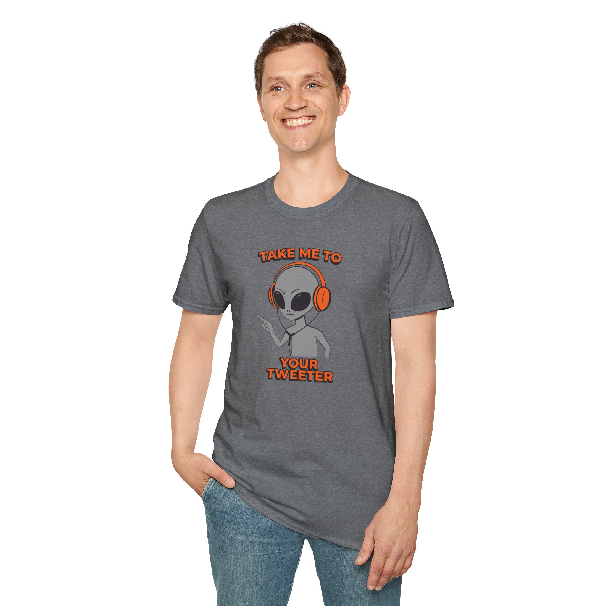 Alien DJ T-Shirt — "Take Me To Your Tweeter" Graphic Tee - Image 53